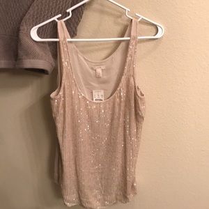 J Crew beaded sleeveless top cream sz 10 NWT